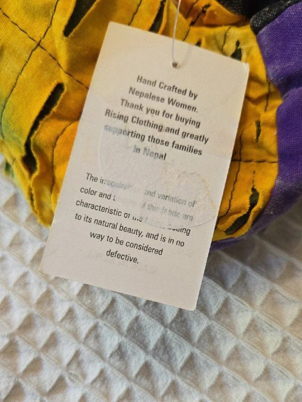 Patchwork Butterfly Cap in Yellow, Purple, Green